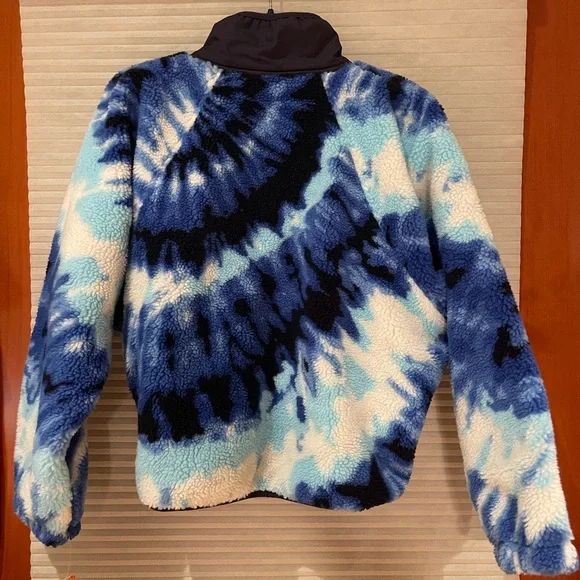 NWT Free People Movement Rocky Ridge fleece oversized ocean tie-dye pull over - Picture 10 of 16